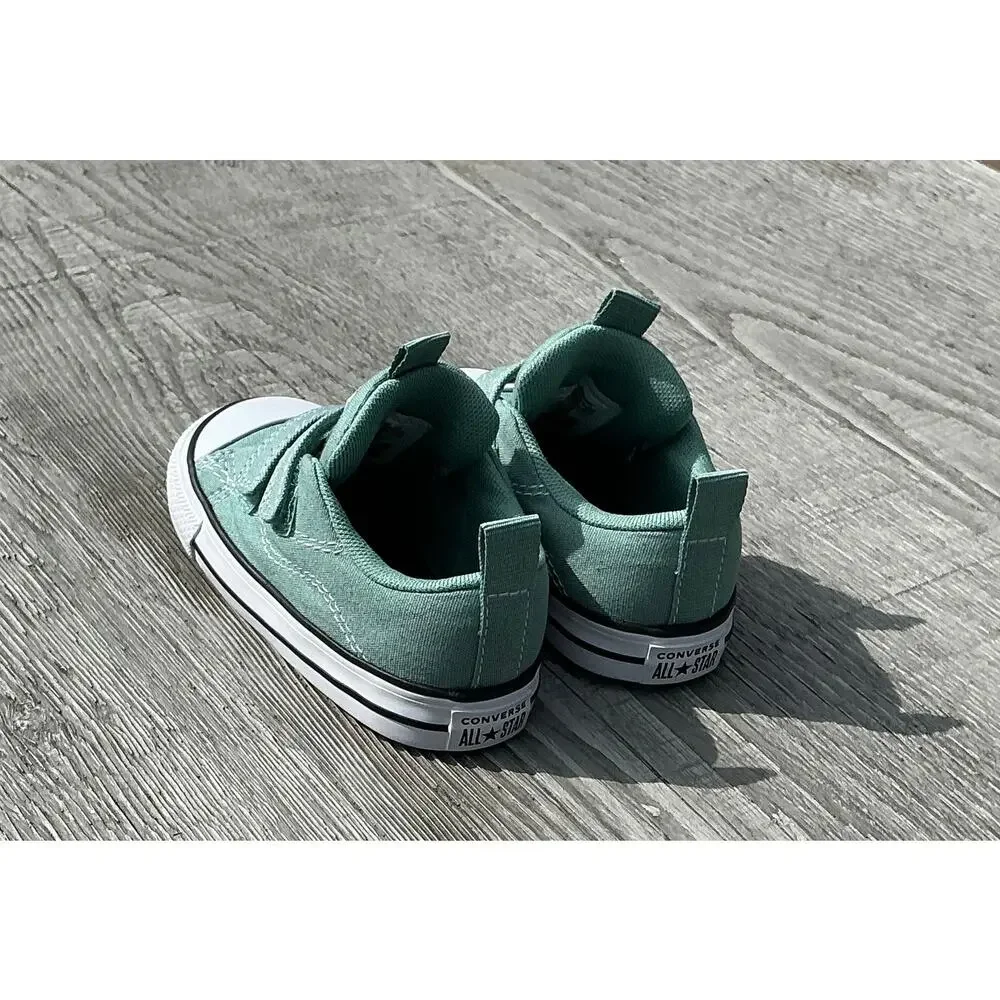 Converse All Star Size 6 Baby/Toddler Shoe Green Velcro Close